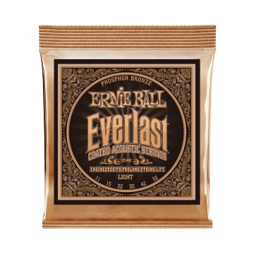 Preview van Ernie Ball 2548 Everlast Light Coated Phosphor Bronze Acoustic Guitar Strings - 11-52 Gauge