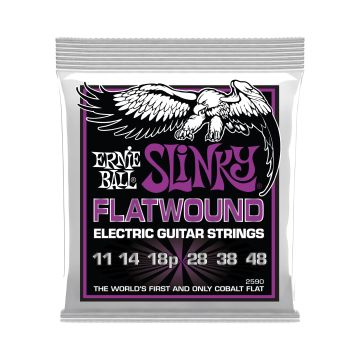 Preview van Ernie Ball 2590 Power Slinky Flatwound Electric Guitar Strings 11-48 Gauge