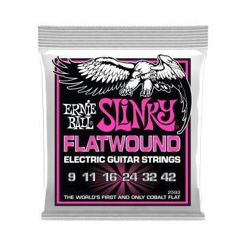 Preview van Ernie Ball 2593 Super Slinky Flatwound Electric Guitar Strings 9-42 Gauge