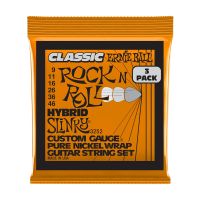 Thumbnail van Ernie Ball 3252 Hybrid Slinky Classic Rock n Roll Pure Nickel Wrap Electric Guitar Strings - .009 - .046 3-Pack