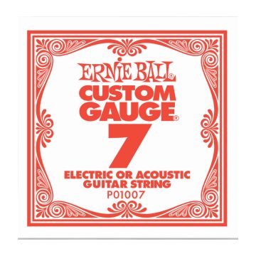 Preview van Ernie Ball eb-1007 Single .007 PLAIN STEEL ELECTRIC OR ACOUSTIC GUITAR STRING