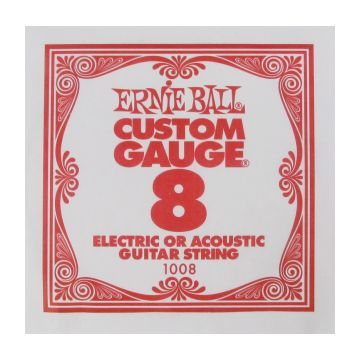 Preview van Ernie Ball eb-1008 Single PLAIN STEEL ELECTRIC OR ACOUSTIC