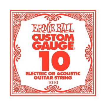 Preview van Ernie Ball eb-1010 Single PLAIN STEEL ELECTRIC OR ACOUSTIC
