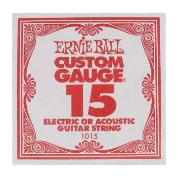 Preview van Ernie Ball eb-1015 Single PLAIN STEEL ELECTRIC OR ACOUSTIC