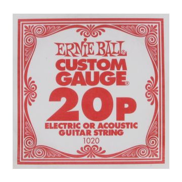Preview van Ernie Ball eb-1020 Single PLAIN STEEL ELECTRIC OR ACOUSTIC