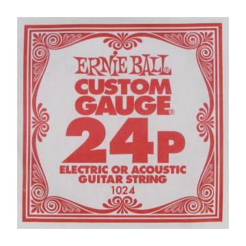 Preview van Ernie Ball eb-1024 Single PLAIN STEEL ELECTRIC OR ACOUSTIC