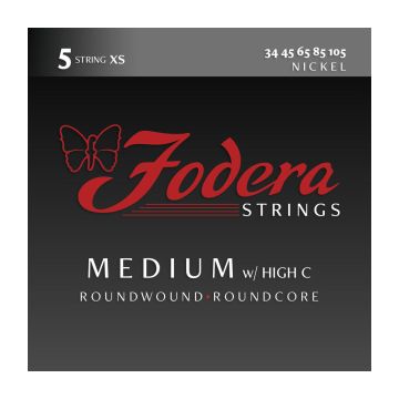 Preview van Fodera N34105XS  Nickel, 5 string EXTRA SHORT SCALE 30.75&rdquo; taper