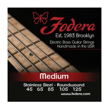 Preview van Fodera S45125XL Medium Stainless,  5 string Extra long scale