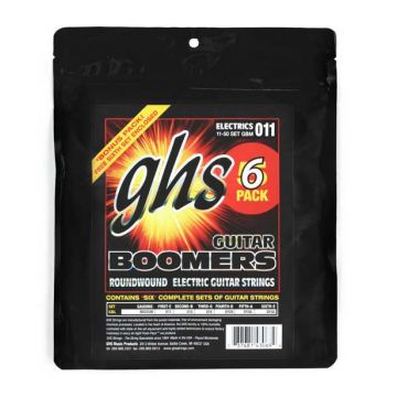 Preview van GHS GBM-6P Boomers 6 pack Roundwound Nickel-Plated Steel