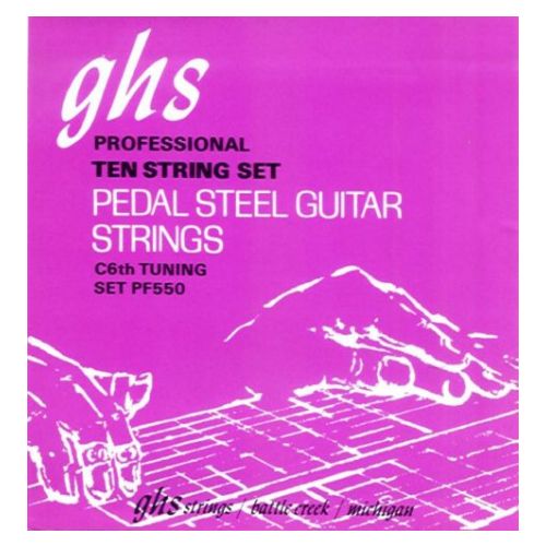 GHS PF550 C6 semi flat pure Nickel wound 10 string Pedal steel Electric