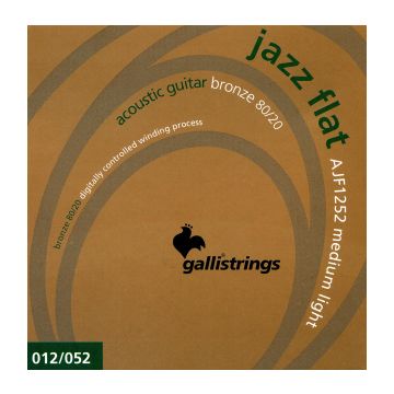 Preview van Galli AJF1252 Bronze 80/20 Flat Wound - Medium Light