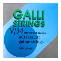 Thumbnail van Galli V34 Flatwound bronze acoustic guitarstrings