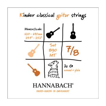 Preview van Hannabach 890 MT 7/8  (plain and wound 3rd string included)