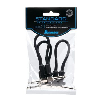 Preview van Ibanez SI05P3 Patch Cable 2 Right Angled plugs 0.15m/0.5ft 3 pack