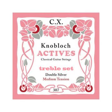 Preview van Knobloch 300ACX Actives Medium tension Double Silver CX Treble set ( previously 307ACX)