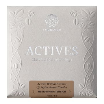 Preview van Knobloch ADQ34.0 Actives Medium/High tension Double Silver Nylon Q.Z (previously 400ADQ)