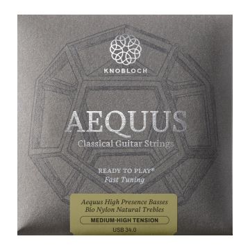 Preview van Knobloch USB 34.0 Aequus Silver Enhanced BIO Mylon Full Set Medium-High Tension 34.0