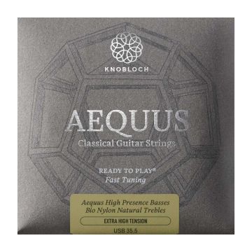Preview van Knobloch USB 35.5 Aequus Silver Enhanced BlO Nylon Full Set Extra-High Tension 35.5