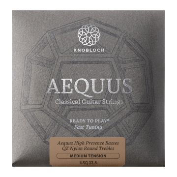 Preview van Knobloch USQ 33.5 Aequus Silver Enhanced QZ Nylon Full Set Medium Tension 33.5