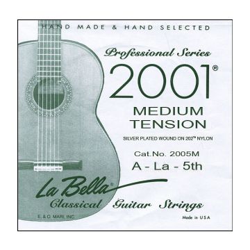 Preview van La Bella 2005M/A single A 5th string from 2001medium tension set