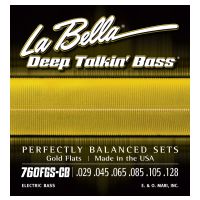 Thumbnail van La Bella 760FGS-CB Flatwound Gold alloy