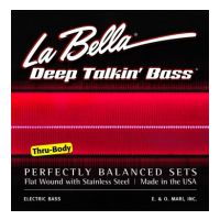 Thumbnail van La Bella 760FS-B-TB through body Flatwound Stainless Steel