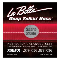 Thumbnail van La Bella 760FX-S Extra lite 39-96 Flatwound Stainless Steel Shortscale