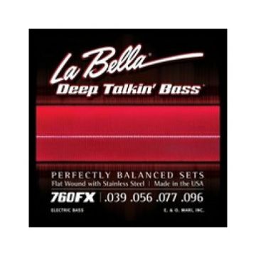 Preview van La Bella 760FX XL Extra lite 39-96 Flatwound Stainless Steel extra long scale