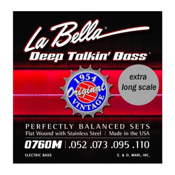 Preview van La Bella 760M-XL Flatwound Stainless Steel Extra Long Scale
