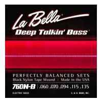 Thumbnail van La Bella 760N-B-XL Low B Black Nylon Tape Wound Extra Long