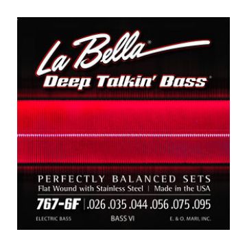 Preview van La Bella 767-6s Stainless roundwound Bass VI