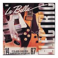 Thumbnail van La Bella 800-M Medium Black Nylon Tape Wound