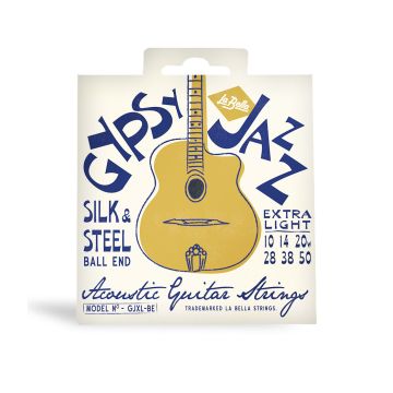 Preview van La Bella GJXL-BE Gypsy Jazz Silk and Steel Ball-end Extra light