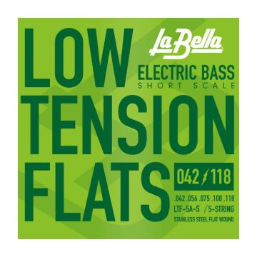 Preview van La Bella LTF-5A-S Low Tension Flats, 5-String 42-118, Short Scale