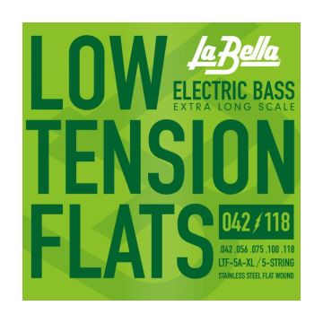 Preview van La Bella LTF-5A-XL Low Tension Flats, 5-String 42-118, Extra Long Scale