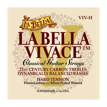 Preview van La Bella VIV-H Vivace Fluorocarbon Classical Guitar Strings &ndash; Hard Tension