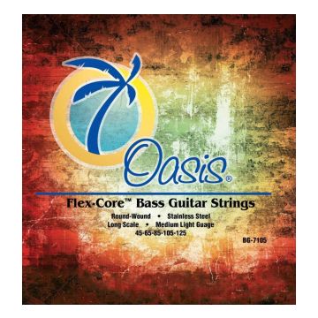 Preview van Oasis BG-7105 Flex-Core&trade;Stainless Round wound 5 string