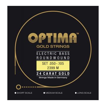 Preview van Optima 2399L Gold strings Medium 24 Karat gold long scale