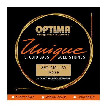Preview van Optima 2409B Unique studio 24k Gold strings Long scale Low B
