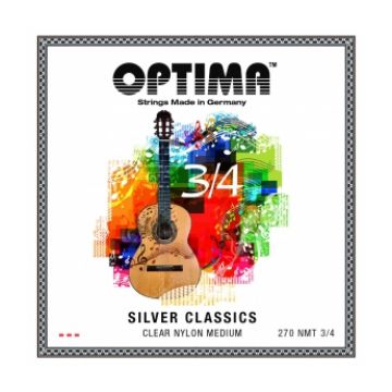 Preview van Optima 270NMT-3/4 Silver classics medium tension. fractional 3/4th set