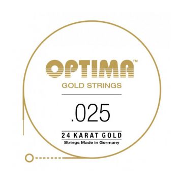 Preview van Optima GE025 24K Gold Plated .025, Wound Single String