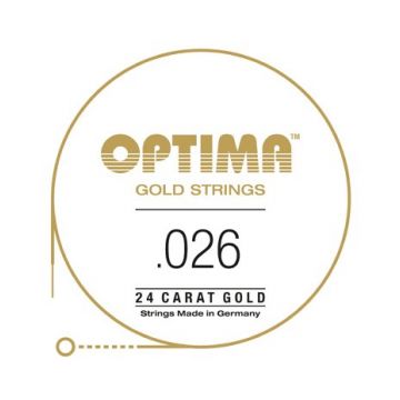 Preview van Optima GE026 24K Gold Plated .026, Wound Single String