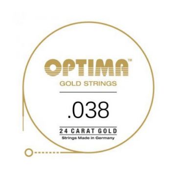 Preview van Optima GE038 24K Gold Plated .038, Wound Single String