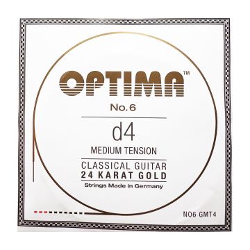Preview van Optima No.6 GMT4 Single gold wound 4th medium tension.