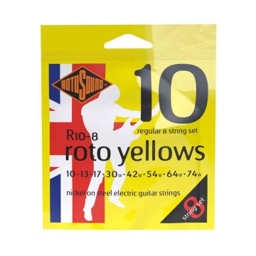 Preview van Rotosound R10-8  Roto 'Yellows' 8 STRING Regular 10-74