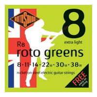 Thumbnail van Rotosound R8 Roto &#039;Greens&#039; Extra light nickel