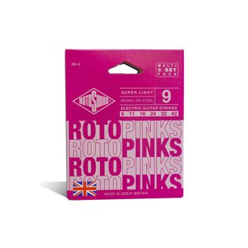 Preview van Rotosound R9-3 Roto 'Pinks' Super light nickel 3-pack