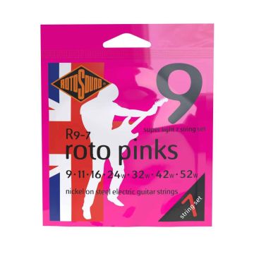 Preview van Rotosound R9-7  Roto 'Pinks' 7 STRING Super light nickel