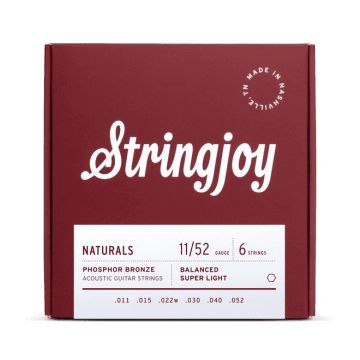 Preview van Stringjoy NB1152 Naturals - Phosphor Bronze 11-52 Super Light