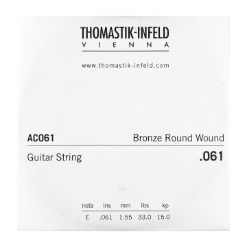 Preview van Thomastik AC061 Single .061 Bronze Flat Wound